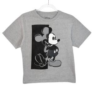 Y2k Retro Black & White Mickey Mouse Graphic Crewneck Women's T-Shirt XS